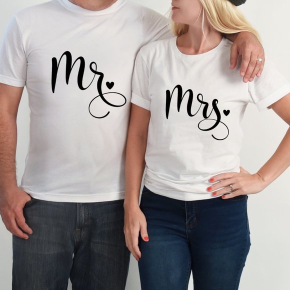 MR AND MRS COUPLES TSHIRT - Picture 1 of 4